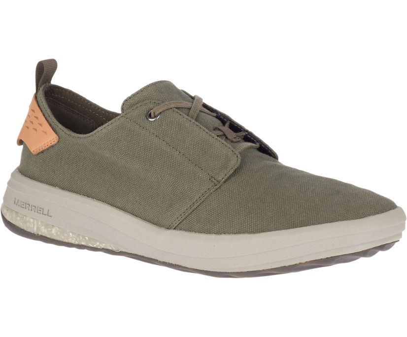 Buty Merrell Gridway Canvas - Buty Męskie Merrell - Oliwkowe [YFODZ-8394]